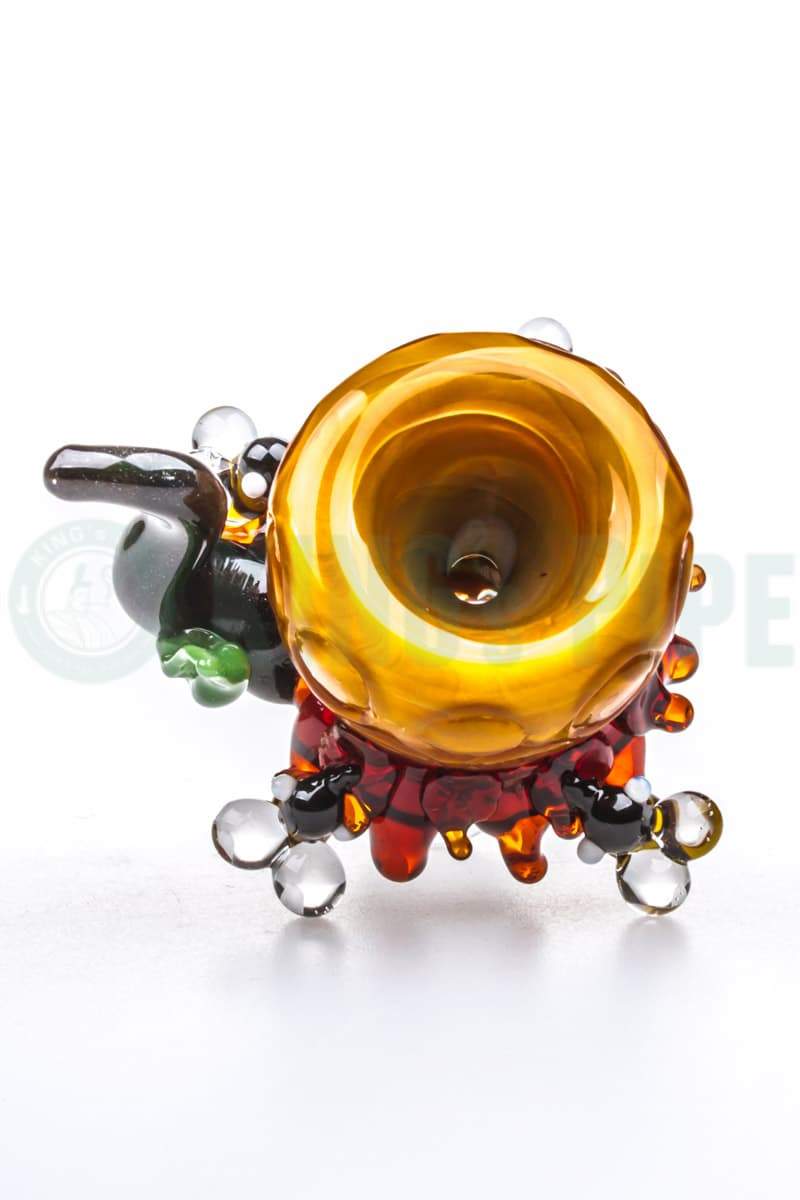 tobacco king bowl piece George's pipe features the royal coat of arms of Great Britain Pillar Trap Bowl Piece |