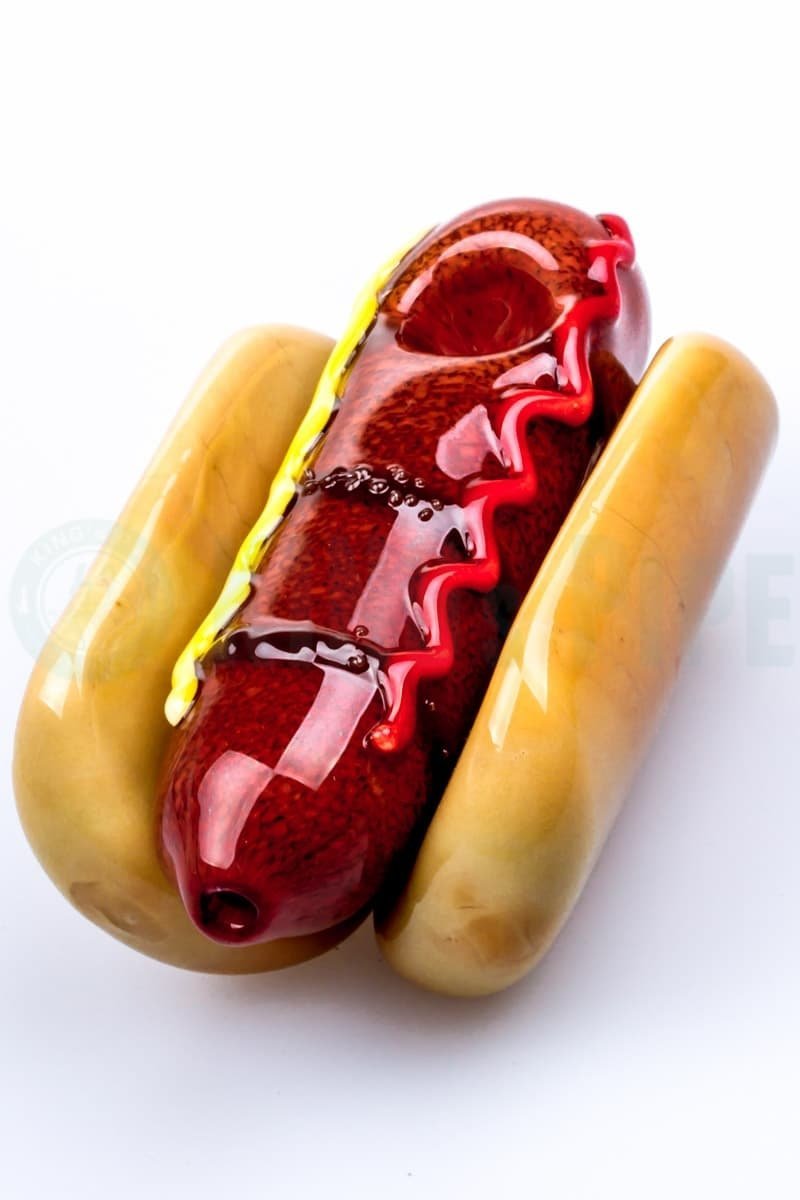 Hot Dog Glizzy Ceramic Hand Pipe – Smoke Glass Vape