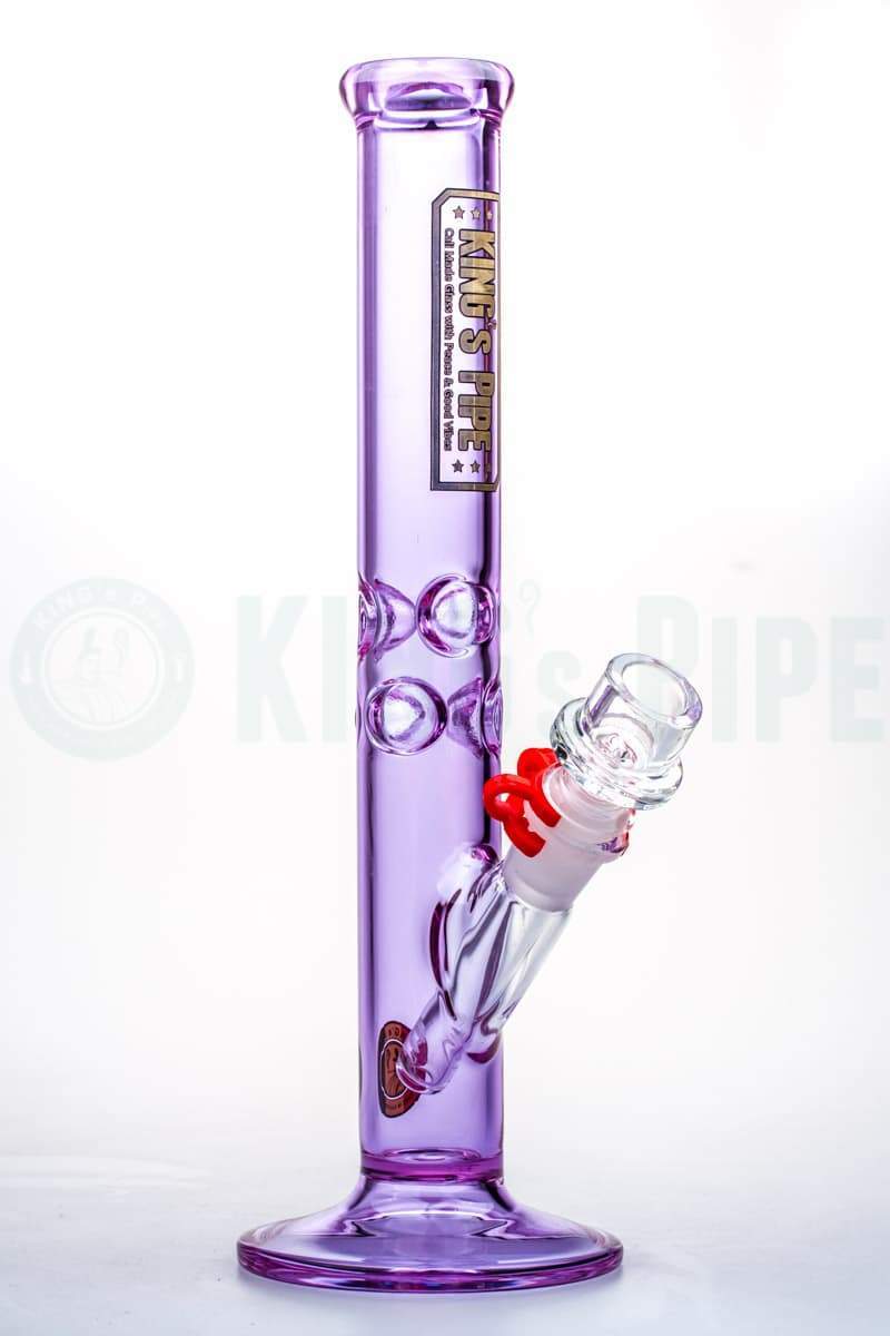 KING's Pipe Glass - 12'' Purple Straight Bong