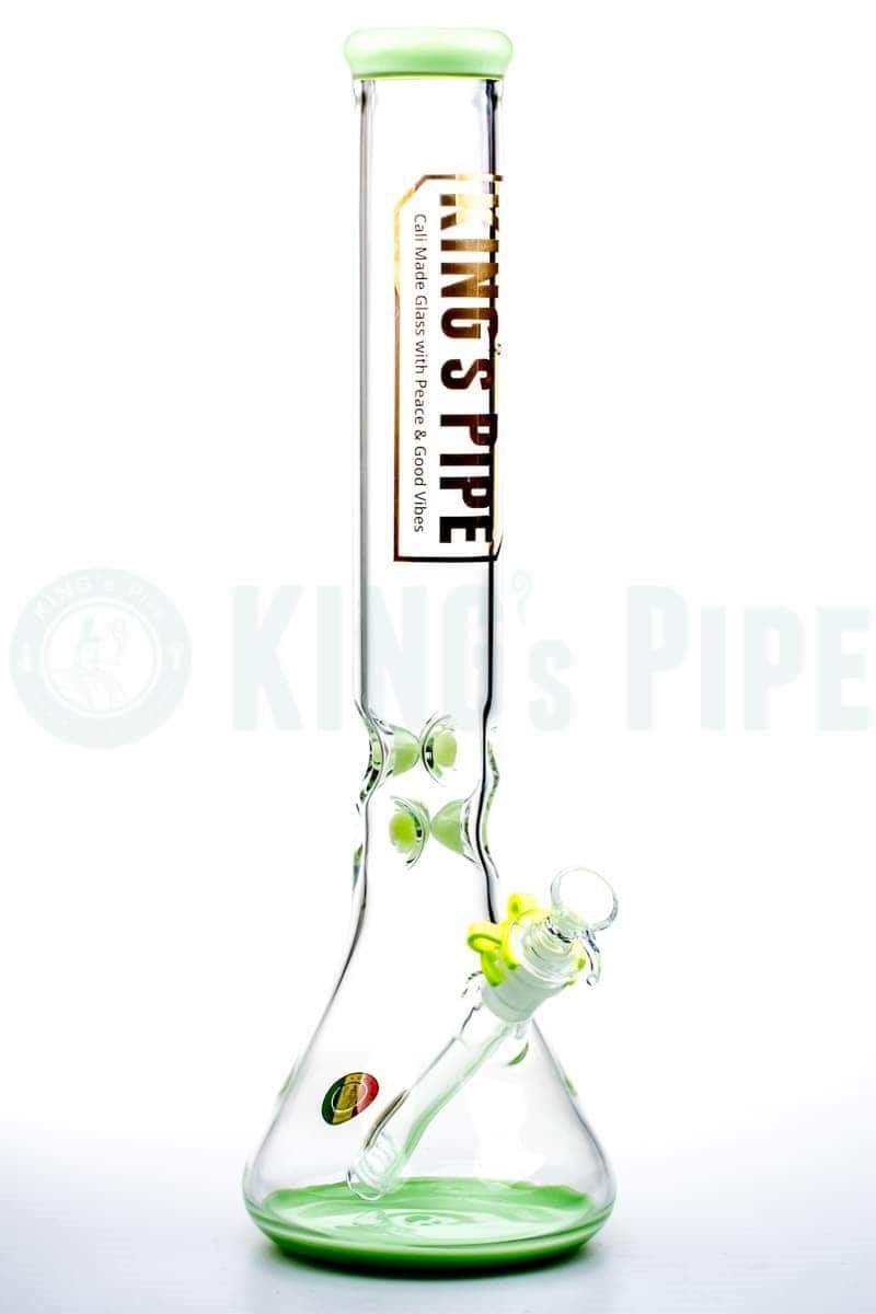 KING's Pipe Glass - 16 Inch Beaker Bong with Lime