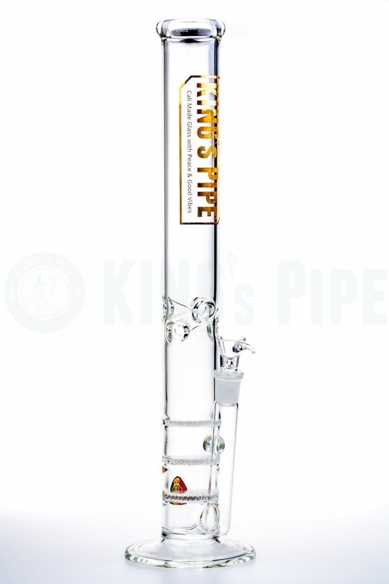 KING's Pipe Glass - 18 Inch Triple Honeycomb Water Pipe
