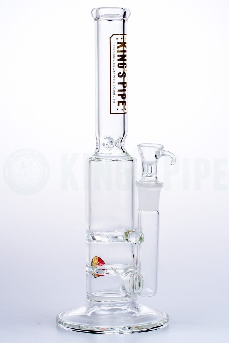 KING's Pipe Glass - Double Tornado Perc Water Bong