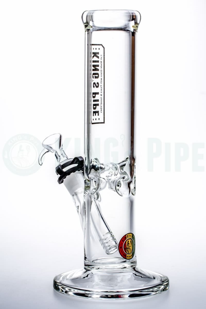 KING's Pipe Glass - 10'' Glass on Glass Straight Bong