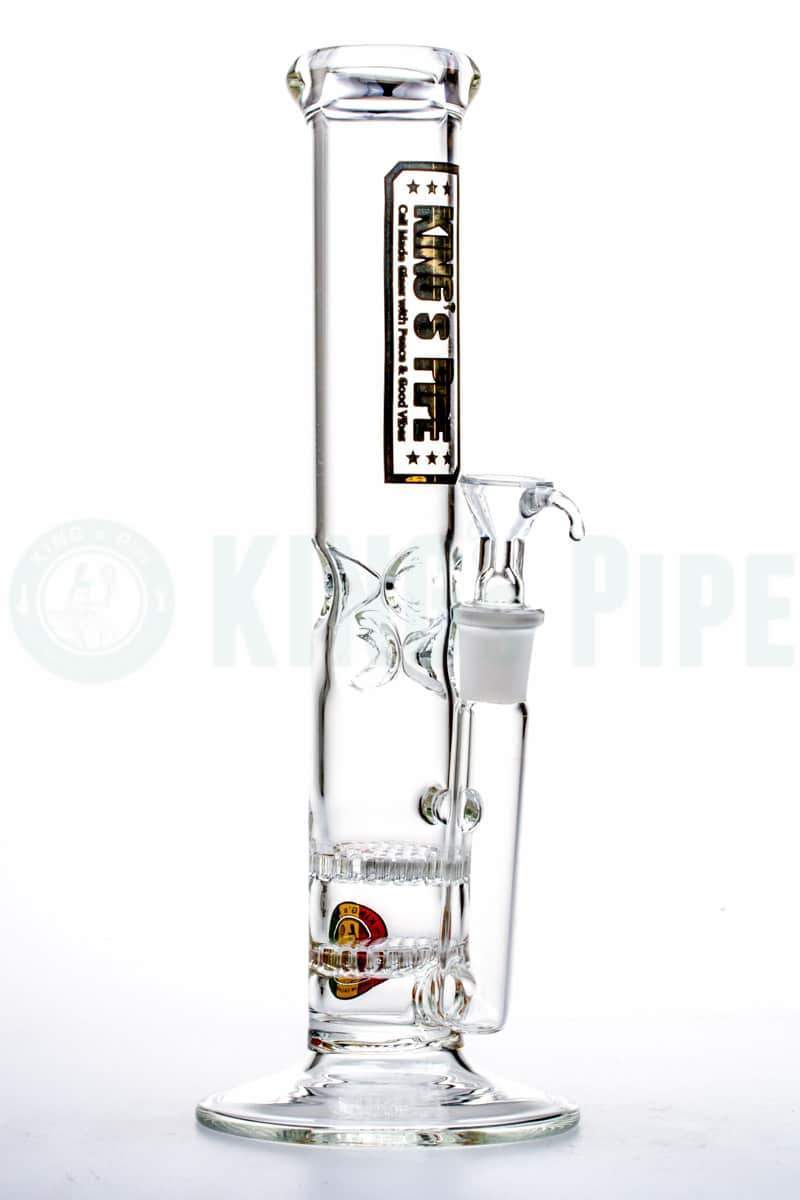 KING's Pipe Glass - 11'' Double Honeycomb Skinny Bong