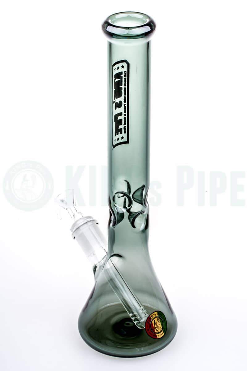 KING&#39;s Pipe Glass - 12&#39;&#39; Charcoal Skinny Beaker Bong