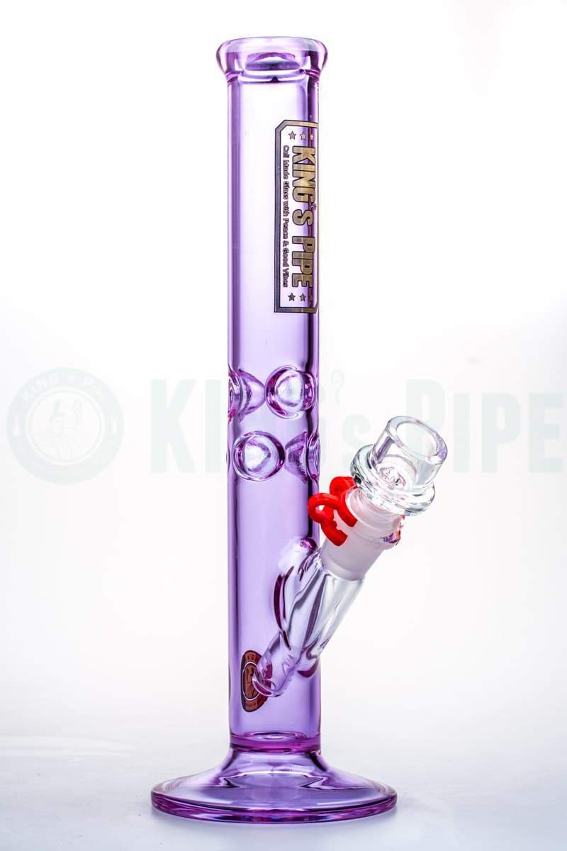 KING's Pipe Glass - 12'' Purple Straight Bong