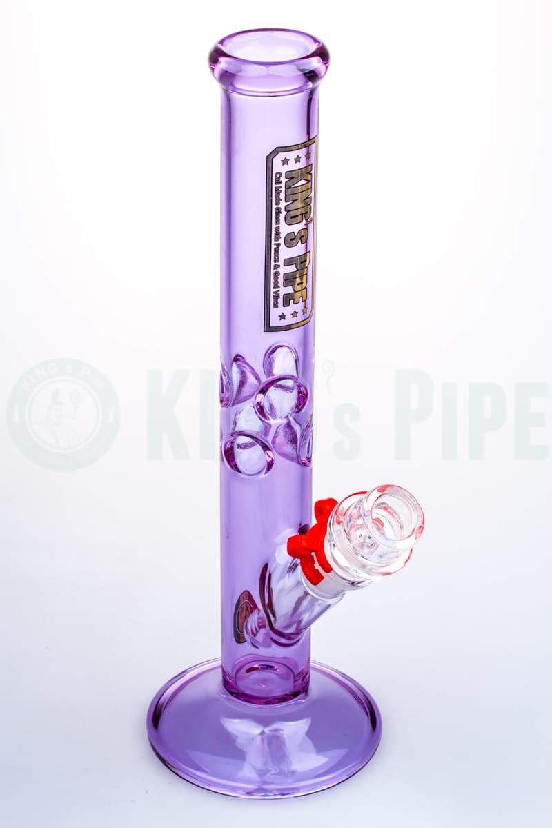 KING&#39;s Pipe Glass - 12&#39;&#39; Purple Straight Bong