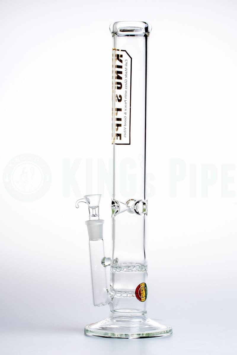 KING's Pipe Glass - 16'' Double Waffle Straight Bong