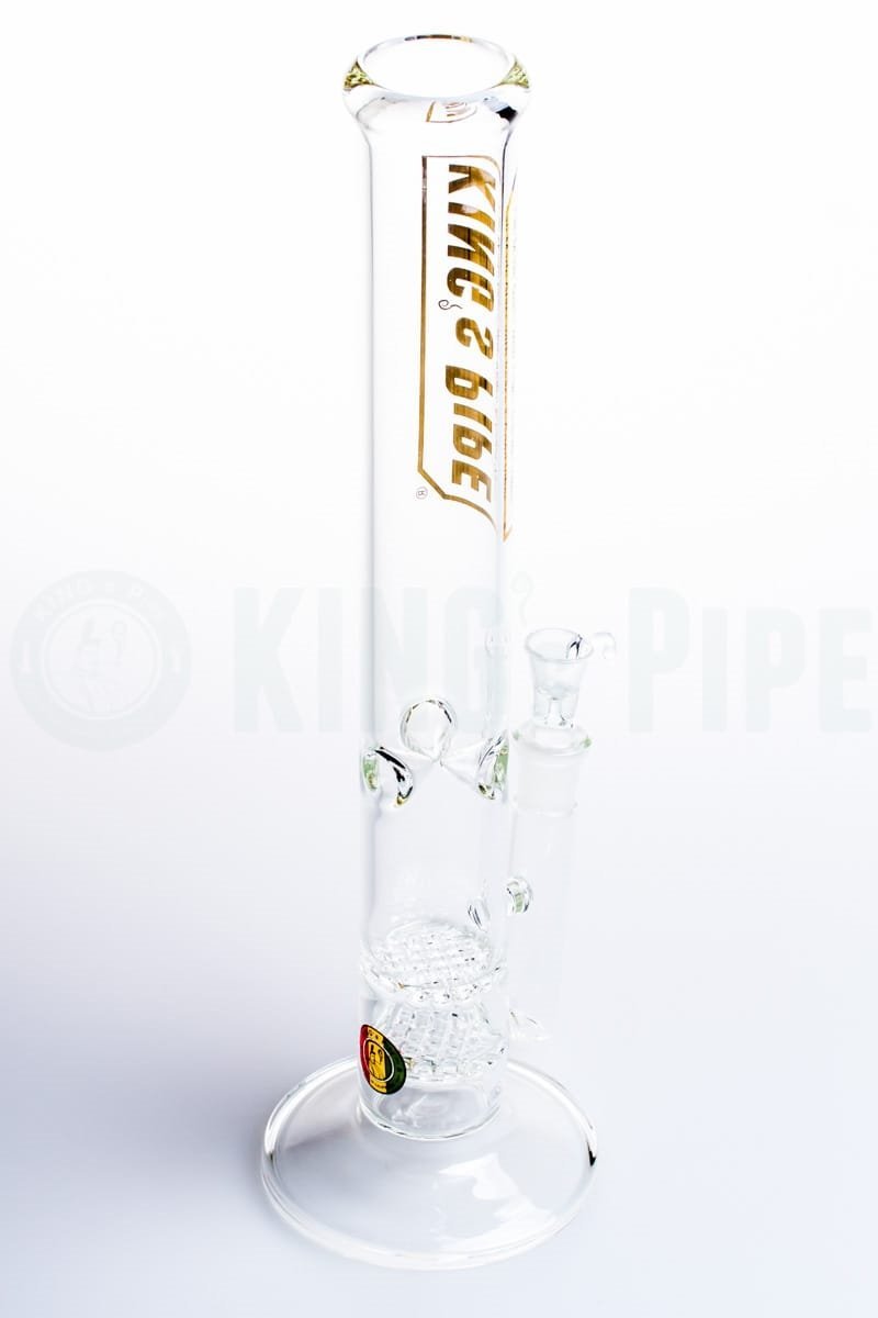 KING&#39;s Pipe Glass - 16&#39;&#39; Double Waffle Straight Bong