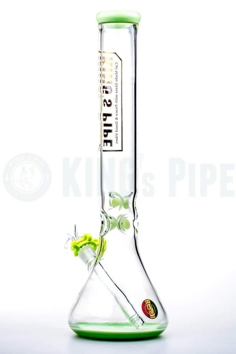 KING's Pipe Glass - 16 Inch Beaker Bong with Lime
