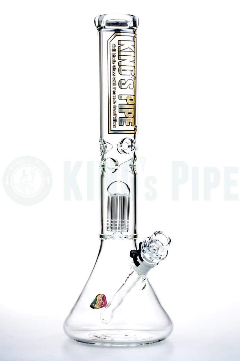 KING's Pipe Glass - 16 Inch Single Tree Perc Beaker Bong