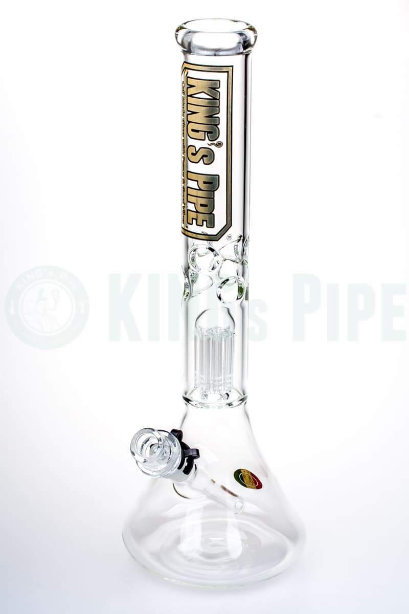 KING&#39;s Pipe Glass - 16 Inch Single Tree Perc Beaker Bong