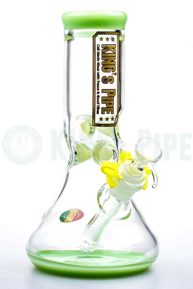 KING&#39;s Pipe Glass - 8 Inch Beaker Bong with Lime