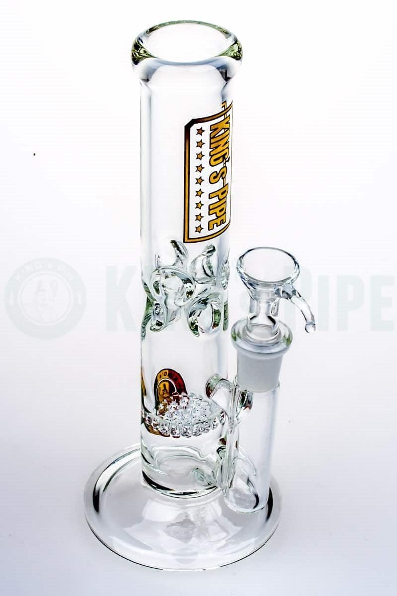 KING&#39;s Pipe Glass - 8&#39;&#39; Single Honeycomb Skinny Bong
