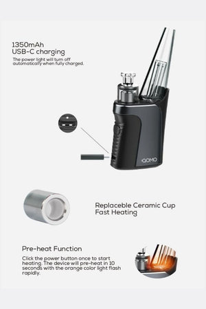 X Max Mini Rig X-MAX Qomo Micro eRig | KING's Pipe